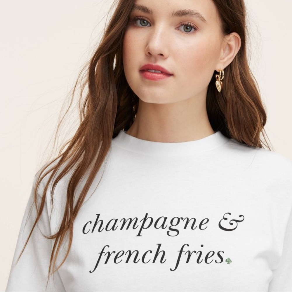 Kate Spade x Target Champagne & French Fries Graphic Tee